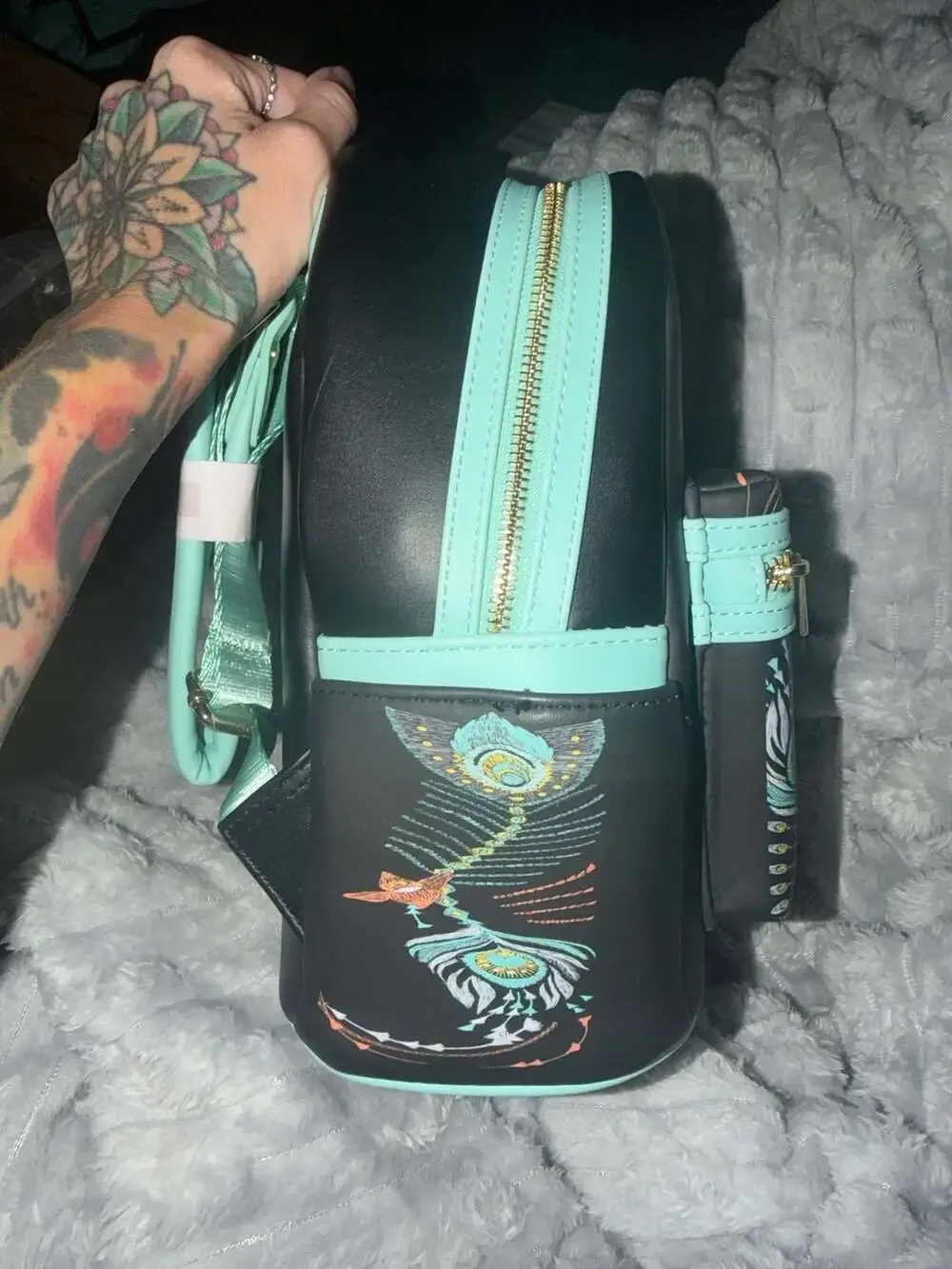 Loungefly Disney Aladdin Jasmine Peacock Feather Mini Backpack